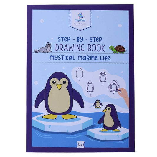 PEPPLAY Step-By-Step Drawing Book - Mystical Marine Life