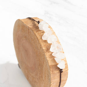 Myga Healing Crystal Chip Bracelet  - Rose Quartz
