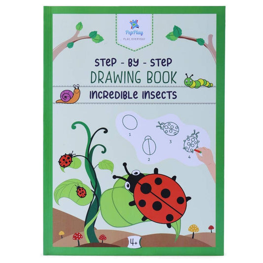 PEPPLAY Step-By-Step Drawing Book - Incredible Insects