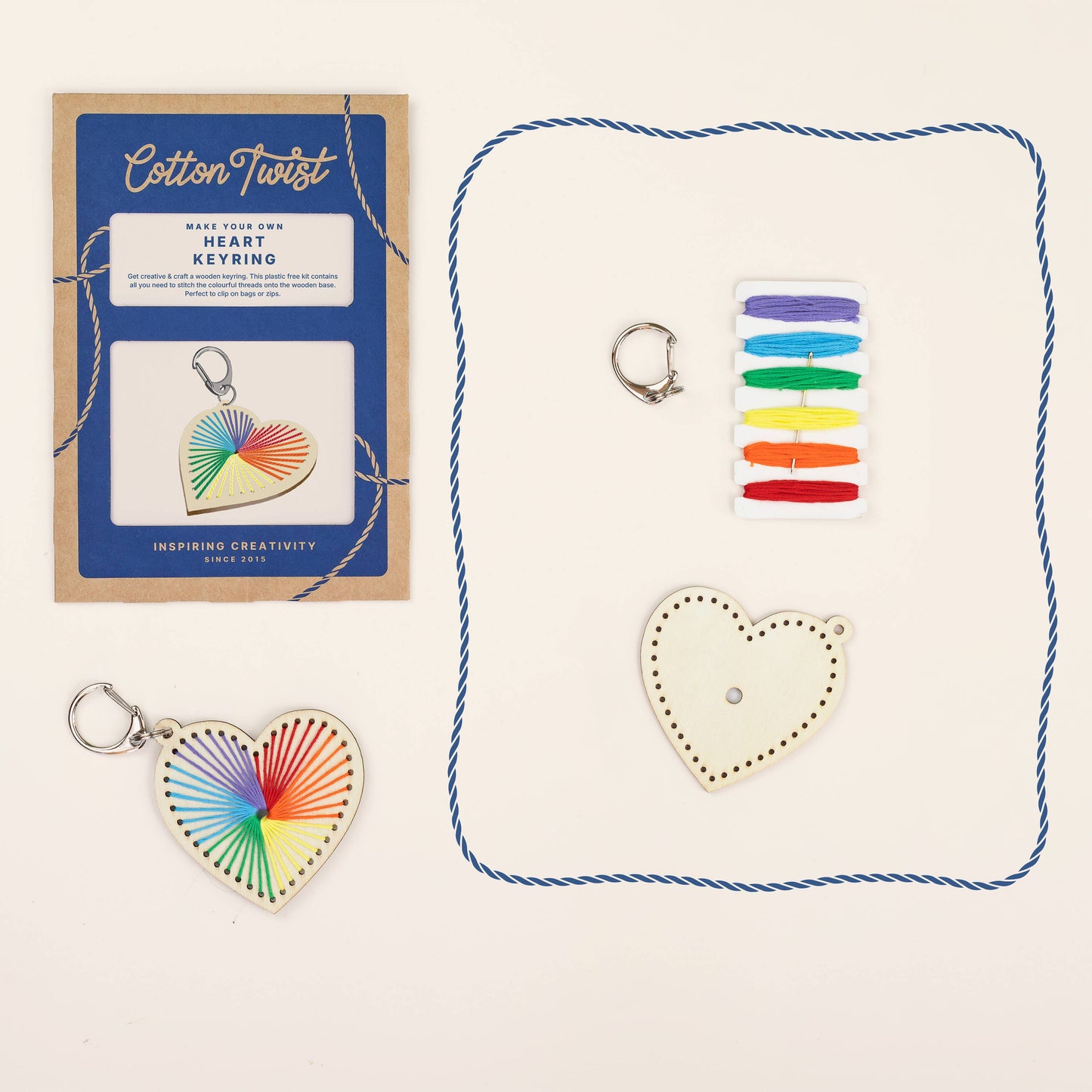 Heart Keyring Craft Kit