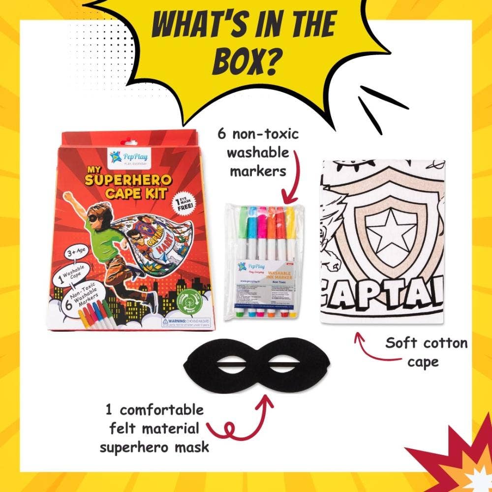 PEPPLAY My Super Hero Colouring Cape Kit