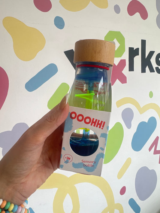 Petit Boum Blue Spiral Sensory Bottle